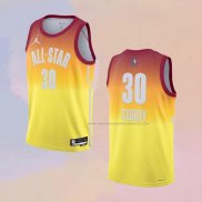 Camiseta All Star 2023 Golden State Warriors Stephen Curry NO 30 Naranja