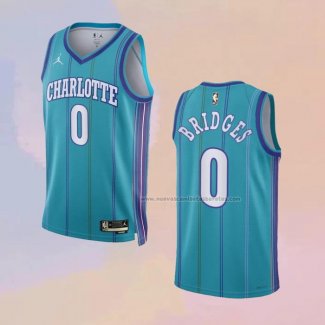 Camiseta Charlotte Hornets Miles Bridges NO 0 Classic 2023-24 Verde