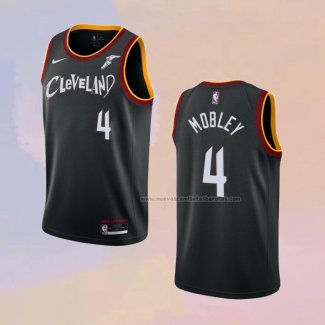 Camiseta Cleveland Cavaliers Evan Mobley NO 14 Ciudad 2020-21 Negro