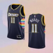 Camiseta Denver Nuggets Monte Morris NO 11 Ciudad 2021-22 Azul