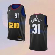 Camiseta Denver Nuggets Vlatko Cancar NO 31 Ciudad 2023-24 Negro