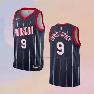 Camiseta Houston Rockets Josh Christopher NO 9 Ciudad 2022-23 Negro