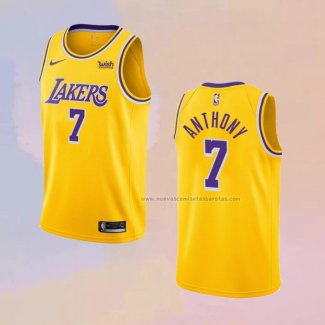 Camiseta Los Angeles Lakers Carmelo Anthony NO 7 Icon 2020 Amarillo