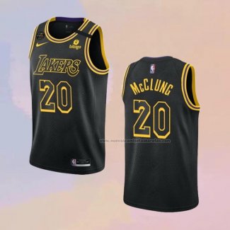 Camiseta Los Angeles Lakers Mac McClung NO 20 Mamba 2021-22 Negro