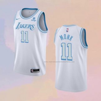 Camiseta Los Angeles Lakers Malik Monk NO 11 Ciudad 2021-22 Blanco