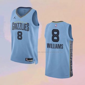 Camiseta Memphis Grizzlies Ziaire Williams NO 8 Statement 2022-23 Azul