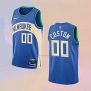 Camiseta Milwaukee Bucks Personalizada Ciudad 2023-24 Azul