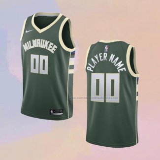 Camiseta Milwaukee Bucks Personalizada Icon Verde