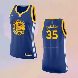 Camiseta Mujer Golden State Warriors Kevin Durant NO 30 Icon 2017-18 Azul