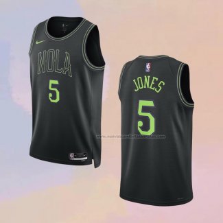 Camiseta New Orleans Pelicans Herbert Jones NO 5 Ciudad 2023-24 Negro