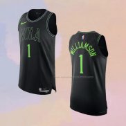 Camiseta New Orleans Pelicans Zion Williamson NO 1 Ciudad Autentico 2023-24 Negro