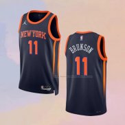 Camiseta New York Knicks Jalen Brunson NO 11 Statement 2022-23 Negro