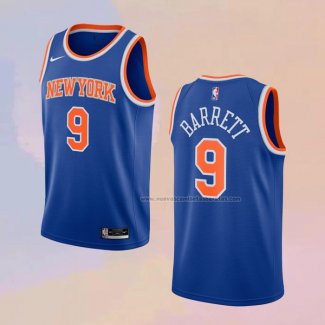 Camiseta New York Knicks RJ Barrett NO 9 Icon Azul