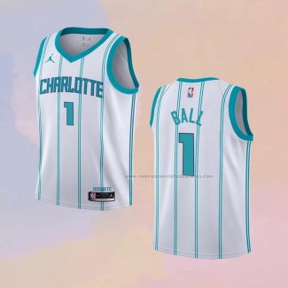 Camiseta Nino Charlotte Hornets LaMelo Ball NO 1 Association 2022-23 Blanco