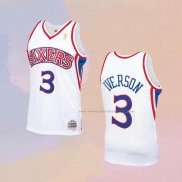 Camiseta Nino Philadelphia 76ers Allen Iverson NO 3 Mitchell & Ness 1996-97 Blanco