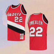 Camiseta Portland Trail Blazers Clyde Drexler NO 22 Hardwood Classics Throwback 1983-84 Rojo