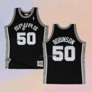 Camiseta San Antonio Spurs David Robinson NO 50 Mitchell & Ness Negro