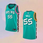 Camiseta San Antonio Spurs Jordan Hall NO 55 Ciudad 2022-23 Verde