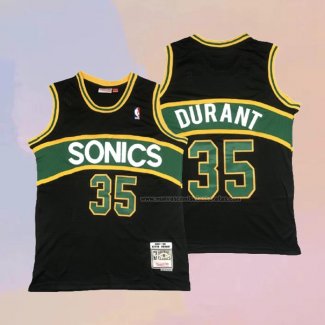 Camiseta Seattle SuperSonics Kevin Durant NO 35 Mitchell & Ness 2007-08 Negro