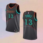 Camiseta Washington Wizards Jordan Poole NO 13 Ciudad 2023-24 Negro