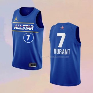 Camiseta All Star 2021 Brooklyn Nets Kevin Durant NO 7 Azul