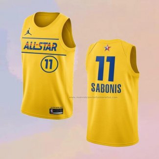 Camiseta All Star 2021 Indiana Pacers Domantas Sabonis NO 11 Oro