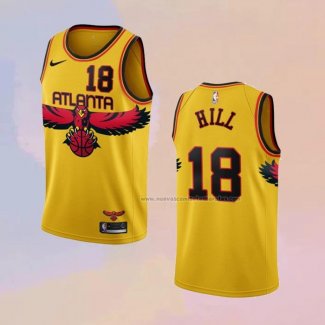 Camiseta Atlanta Hawks Solomon Hill NO 18 Ciudad 2021-22 Amarillo