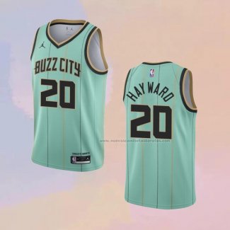 Camiseta Charlotte Hornets Gordon Hayward NO 20 Ciudad 2020-21 Verde