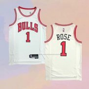 Camiseta Chicago Bulls Derrick Rose NO 1 Association 2021 Blanco