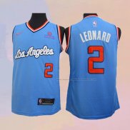 Camiseta Los Angeles Clippers Kawhi Leonard NO 2 2019-20 Azul