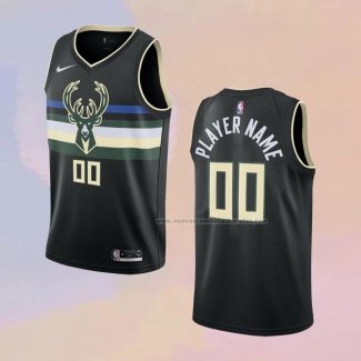 Camiseta Milwaukee Bucks Personalizada Statement 2019-20 Negro