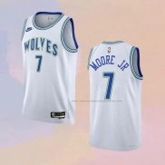 Camiseta Minnesota Timberwolves Wendell Moore JR NO 7 Classic 2023-24 Blanco