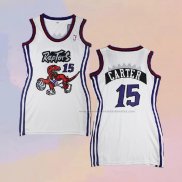 Camiseta Mujer Toronto Raptors Vince Carter NO 15 Blanco