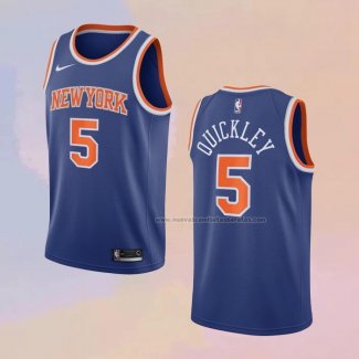 Camiseta New York Knicks Immanuel Quickley NO 5 Icon 2020-21 Azul