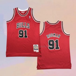 Camiseta Nino Chicago Bulls Dennis Rodman NO 91 Mitchell & Ness 1997-98 Rojo