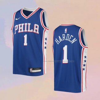 Camiseta Nino Philadelphia 76ers James Harden NO 1 Icon Azul