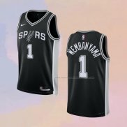 Camiseta San Antonio Spurs Victor Wembanyama NO 1 Icon 2022-23 Negro