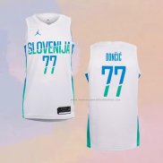 Camiseta Slovenia Luka Doncic NO 77 Primera Blanco