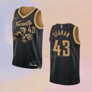 Camiseta Toronto Raptors Pascal Siakam NO 43 Ciudad 2021-22 Negro