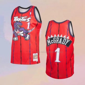 Camiseta Toronto Raptors Tracy McGrady NO 1 Mitchell & Ness 1998-99 Rojo