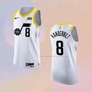 Camiseta Utah Jazz Jarred Vanderbilt NO 8 Association Autentico 2022-23 Blanco