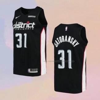 Camiseta Washington Wizards Tomas Satoransky NO 31 Ciudad 2018-19 Negro