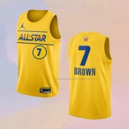 Camiseta All Star 2021 Boston Celtics Jaylen Brown NO 7 Oro