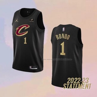 Camiseta Cleveland Cavaliers Rajon Rondo NO 1 Statement 2022-23 Negro