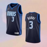 Camiseta Dallas Mavericks Trey Burke NO 3 Earned 2020-21 Azul