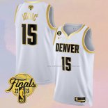 Camiseta Denver Nuggets Nikola Jokic NO 15 Ciudad 2023 NBA Finals Blanco