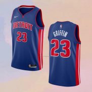 Camiseta Detroit Pistons Blake Griffin NO 23 Icon 2020-21 Azul