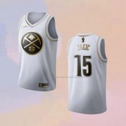 Camiseta Golden Edition Denver Nuggets Nikola Jokic NO 15 Blanco