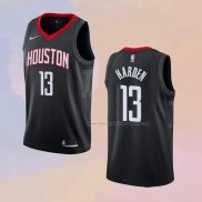 Camiseta Houston Rockets James Harden NO 13 Statement Negro