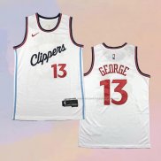 Camiseta Los Angeles Clippers Paul George NO 13 Association 2024-25 Blanco